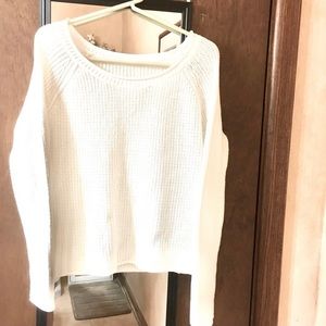 Cute White Soft Sweater, Size S/M